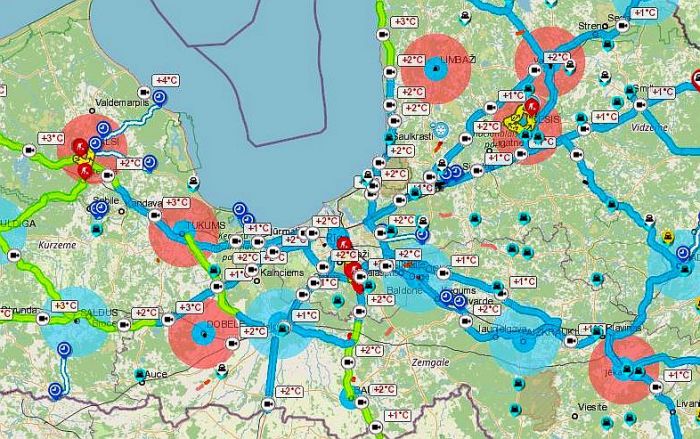 Karte - Latvijas Valsts ceļi