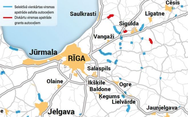Karte - Latvijas autoceļu uzturētājs