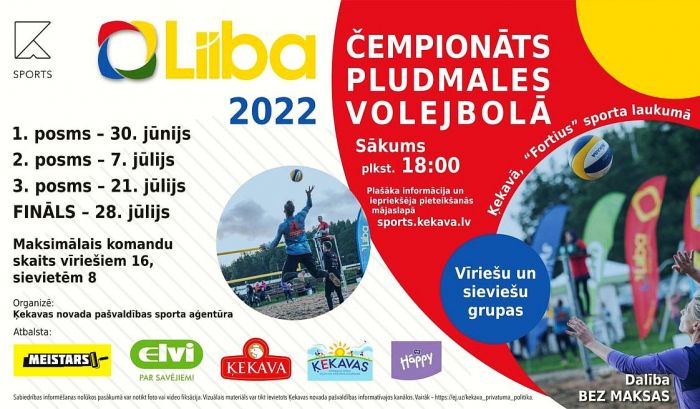 30.VI TC "Liiba" čempionāts pludmales volejbolā Ķekavā