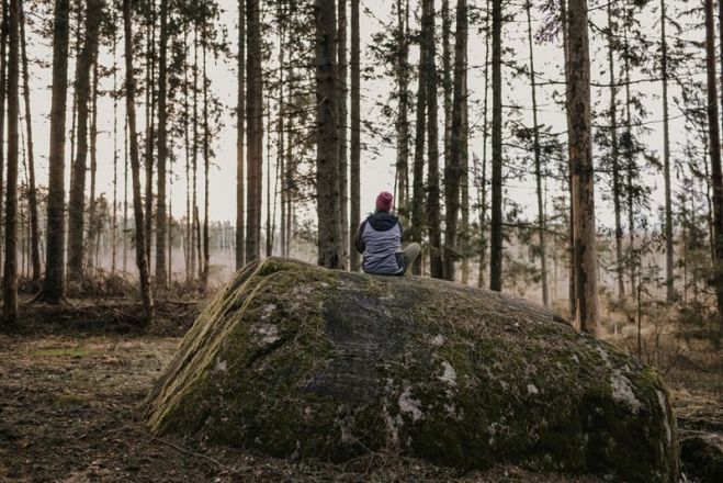Černausku akmens  Siguldas novada Allažu pagastā. Foto – Ginta Zīverte