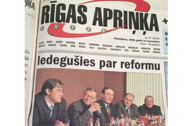 &quot;Rīgas Apriņķa Avīzes&quot; 2008. gada 14. novembra numurs.