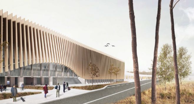 Sabiedriskās organizācijas atbalstījušas 2. arhitektoniskā risinājuma variantu "Rail Baltica" stacijai starptautiskajā lidostā "Rīga". Tā koncepts ir cieša saikne ar dabu, koku ieskauto Baltijas jūru, respektējot Latvijas koka arhitektūras tradīcijas, koks ir arī dominējošais fasādes elements.