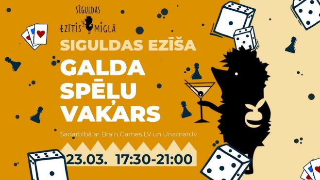 23.III Galda spēļu vakars Siguldā
