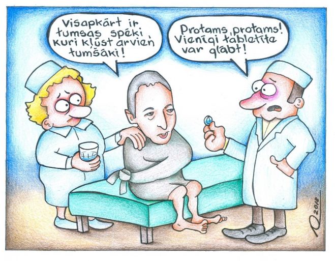 Karikatūra. Jaunie konservatīvie pacienti