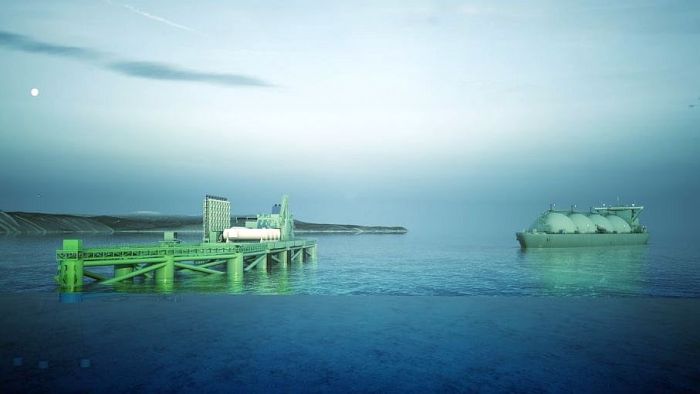 Foto - Liene Ozola, ilustrācija - &quot;Skulte LNG Terminal&quot;