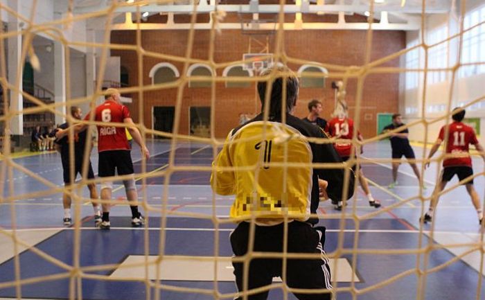 17.II Latvijas handbola čempionāta spēle Ulbrokā