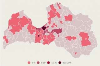 Saslimšana ar Covid-19 konstatēta trešdaļā Latvijas pašvaldību