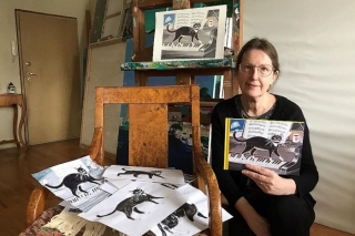 Mākslinieces Anitas Paegles daiļradē viens no nozīmīgākajiem tēliem ir kaķis