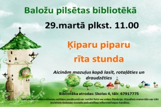 29.III Pasākums "Ķiparu piparu rīta stunda" Baložos
