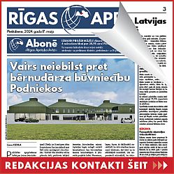 Jaunākais "Rīgas Apriņķa Avīzē"