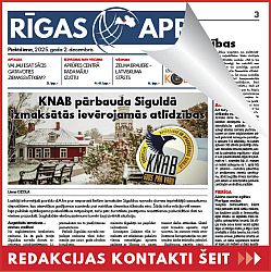 Jaunākais "Rīgas Apriņķa Avīzē"