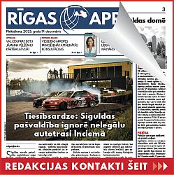 Jaunākais "Rīgas Apriņķa Avīzē"