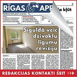 Jaunākais "Rīgas Apriņķa Avīzē"