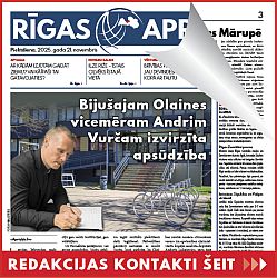 Jaunākais "Rīgas Apriņķa Avīzē"