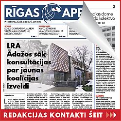 Jaunākais "Rīgas Apriņķa Avīzē"