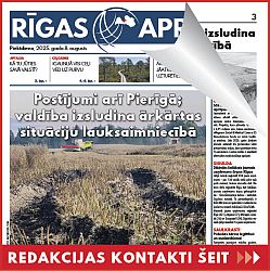 Jaunākais "Rīgas Apriņķa Avīzē"