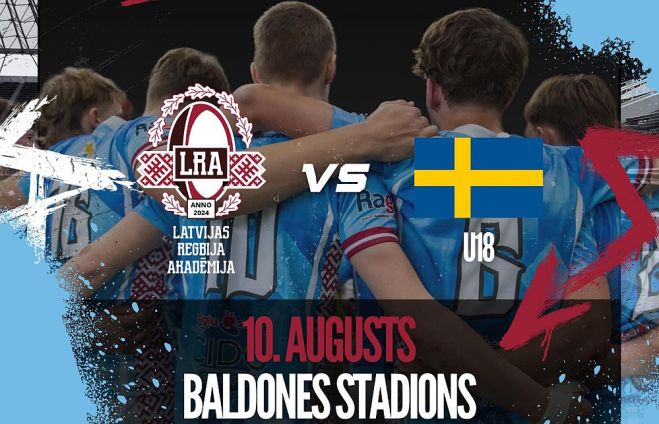 10.VIII Latvijas Regbija akadēmijas un Zviedrijas U18 izlases spēle Baldonē