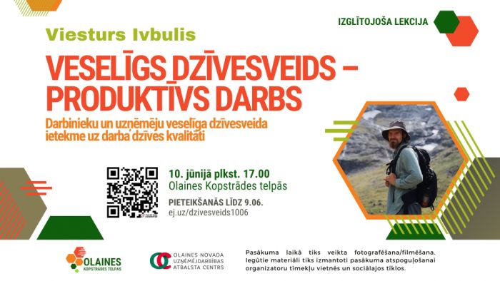10.VI Lekcija &quot;Darbinieku un uzņēmēju veselīga dzīvesveida ietekme uz darba dzīves kvalitāti&quot; Olainē