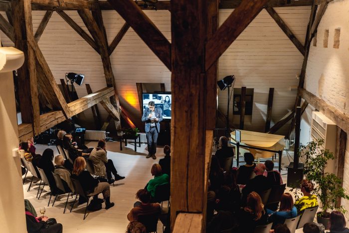 &quot;Prozas lasījumu&quot; atklāšanas pasākums. Foto - Jūlija Dibovska