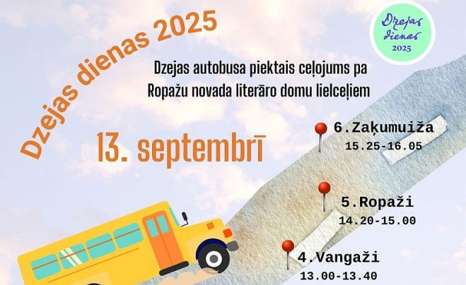 13.IX Dzejas autobuss Ropažu novadā