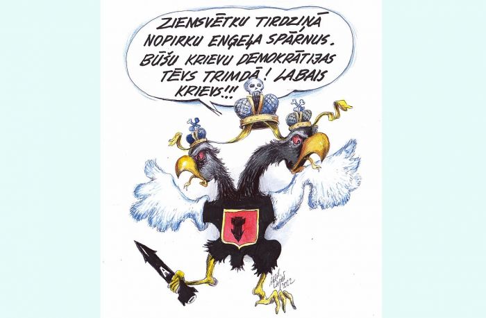 Karikatūra - Agris Liepiņš, foto - Ritvars Raits