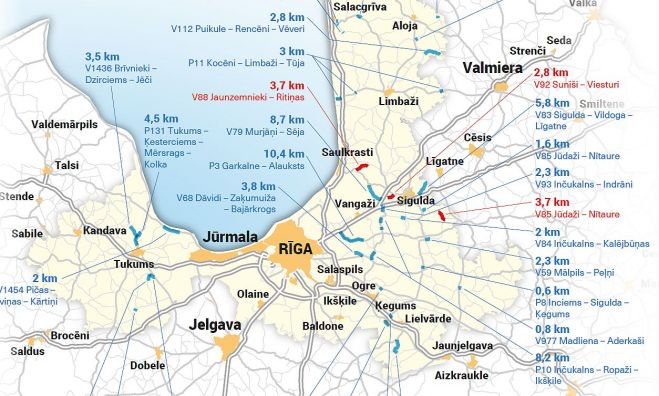 Karte - Latvijas autoceļu uzturētājs