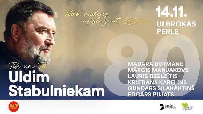 14.XI Koncerts &quot;Uldim Stabulniekam – 80. Tik un tā&quot; Ulbrokā