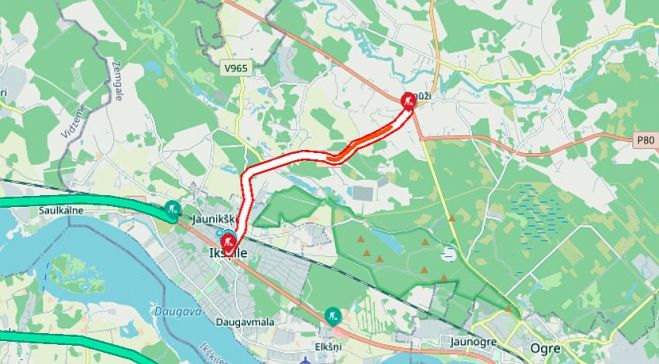 Karte - Latvijas Valsts ceļi