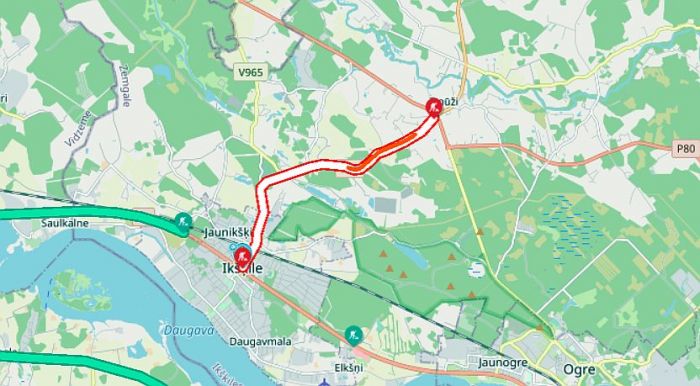 Karte - Latvijas Valsts ceļi