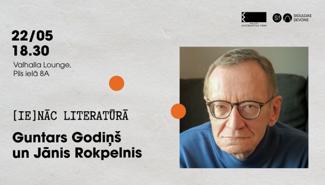 22.V Saruna ar dzejnieku Jāni Rokpelni ciklā &quot;[Ie]nāc literatūrā&quot; Siguldā