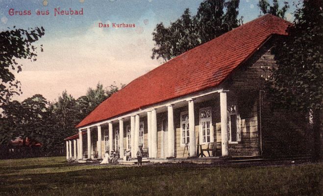 Viena no Neibādes kūrorta “Kurhaus” centrālajām ēkām 19. gadsimta vidū. Foto – Jānis Jurjāns, Arvīds Treijs, no Saulkrastu Kultūras centra novadpētniecības krājuma