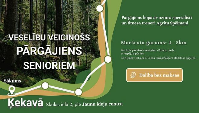 20.VIII Veselību veicinošs pārgājiens senioriem Ķekavā