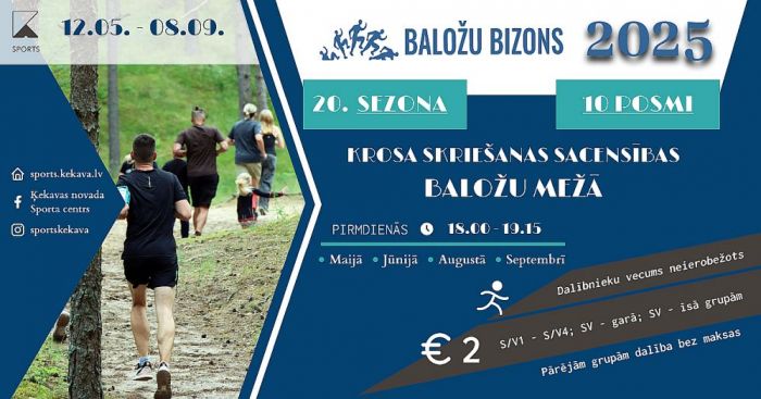 2.VI Skriešanas krosa sacensību seriāla "Baložu bizons" ceturtais posms Baložos