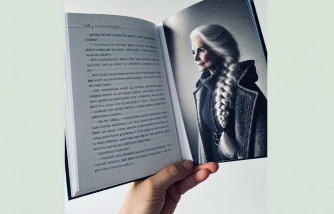 Viena no mākslīgā intelekta radītajām ilustrācijām Dainas Ozoliņas grāmatā “Vilkaču meža gids”. Foto – facebook.com