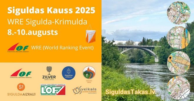 8.-10.VIII Orientēšanās sporta sacensības &quot;Siguldas kauss 2025&quot;