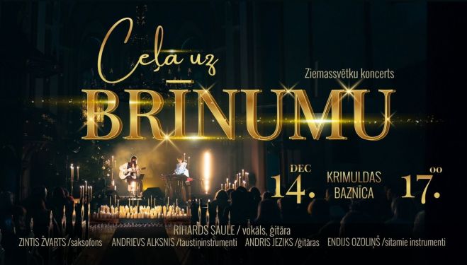 14.XII Riharda Saules Ziemassvētku koncerts "Ceļā uz brīnumu" Krimuldas baznīcā