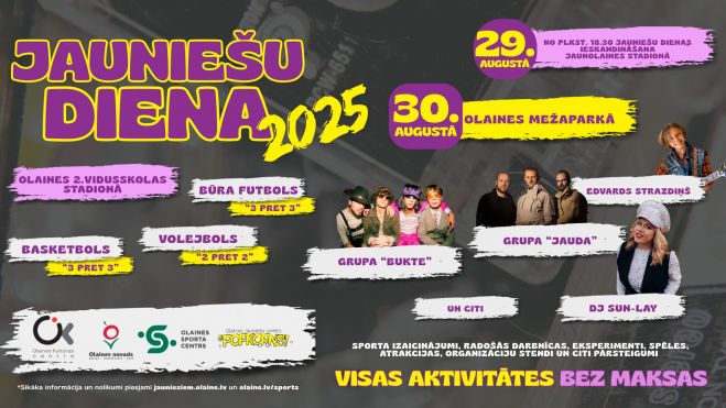 29.-30.VIII Olaines novada jauniešu diena
