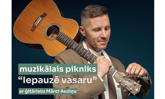 18.VII Muzikālais pikniks "Iepauzē vasaru" ar ģitāristu Mārci Auziņu Spuņciemā