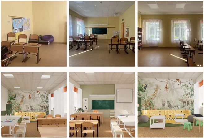 Projekts“Pēc stundām – kā mājās!” Allažos – pirms un pēc. Vizualizācija – publicitātes