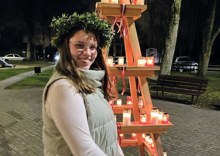 Pērn 18. novembrī, svinot Latvijas dzimšanas dienu. Foto – no privātā arhīva