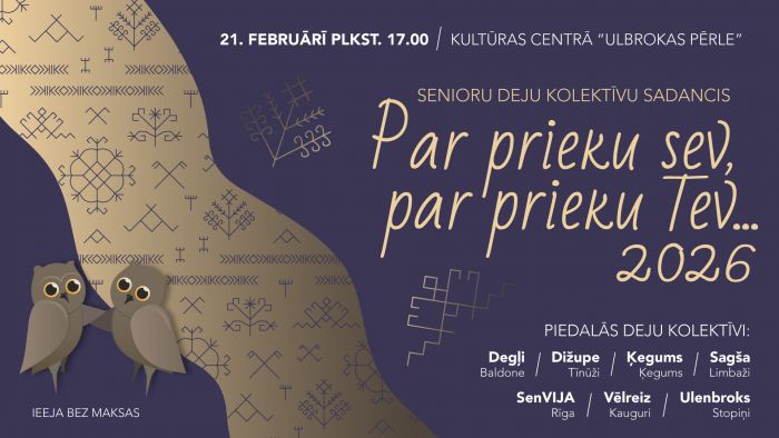 Attēls rakstam: 21.II Deju kolektīvu sadancis "Par prieku sev, par prieku Tev... 2026" Ulbrokā