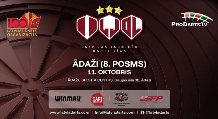 11.X Latvijas Jauniešu darts līgas sacensības šautriņu mešanā Ādažos