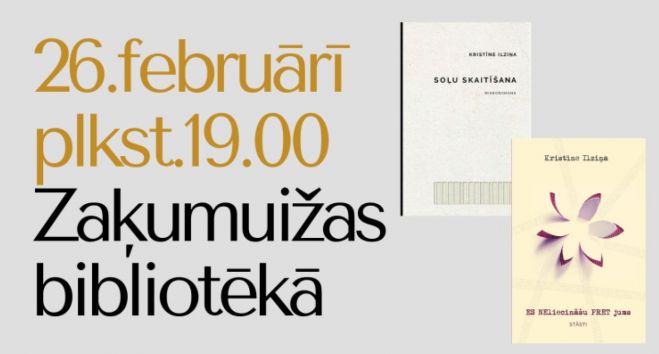 26.II Tikšanās ar rakstnieci un publicisti Kristīni Ilziņu Zaķumuižā