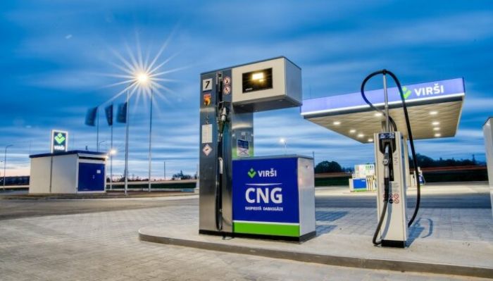 Pirmā CNG stacija tika atklāta Jēkabpilī. Publicitātes foto