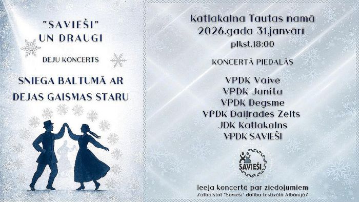 31.I Deju koncerts "Sniega baltumā ar dejas gaismas staru" Katlakalnā