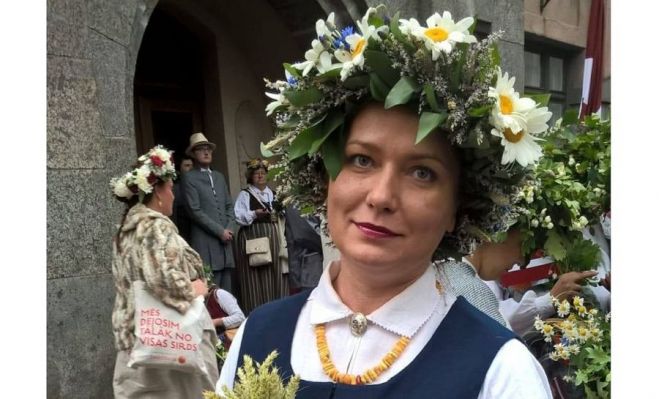 2018.gada XXVI Vispārējos latviešu Dziesmu un XVI Deju svētkos Kristīne piedalījās Īrijas latviešu kora “LaIr” sastāvā. Foto – no privātā arhīva