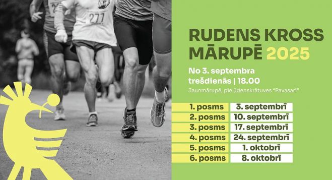 3.IX Skriešanas sacensību "Rudens kross Mārupē 2025" pirmais posms Jaunmārupē
