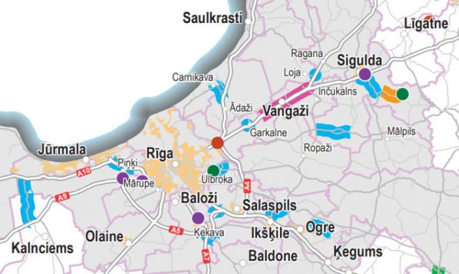 Karte - Latvijas Valsts ceļi