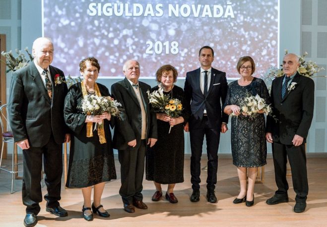 Foto: Godināti Siguldas novada pāri, kuri laulībā nodzīvojuši 50 gadus