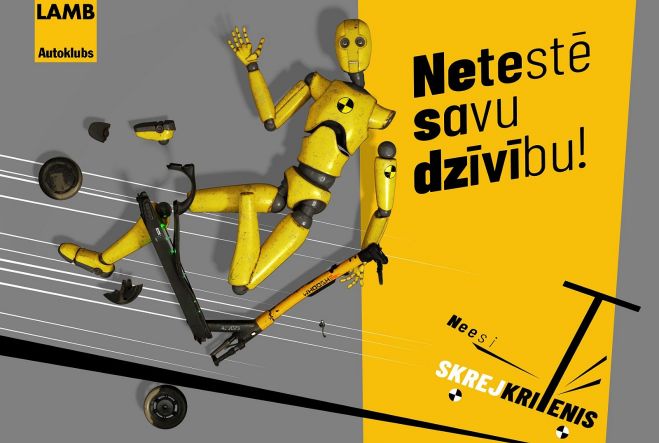 Pieaugot cietušo skrejriteņu lietotāju skaitam, LAMB sāk sociālo kampaņu &quot;Neesi SkrejKritenis!&quot;